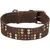TRIXIE Rustic Fettleder-Halsband Nieten, extra breit