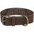 TRIXIE Rustic Fettleder-Halsband Nieten, extra breit