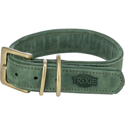 TRIXIE Pure Halsband, Leder extra breit
