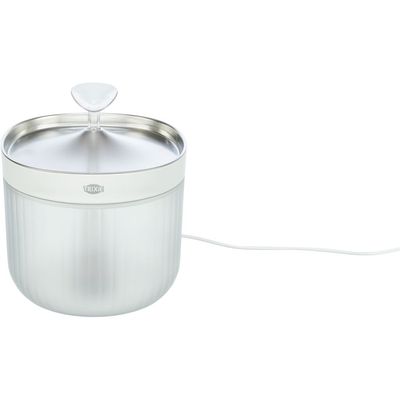 TRIXIE Aqua Clear runder Trinkbrunnen für Hunde mit Edelstahltrinkschale