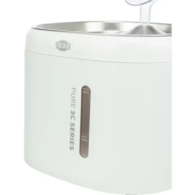 TRIXIE Aqua Trinkbrunnen mit Edelstahltrinkschale und Wasserstandsanzeige