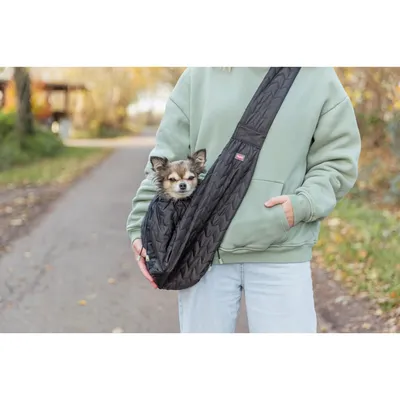 TRIXIE Gesteppte Crossbody Hundetragetasche Mavie mit Kordelzug TRIXIE Gesteppte Crossbody Hundetragetasche Mavie mit Kordelzug