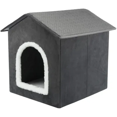 Maison Animaux de Compagnie Gris et Blanc Cachette Maison Multi-taille