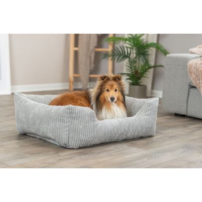 TRIXIE Orthopädisches Cord-Bett für Hunde und Katzen, Memory-Foam