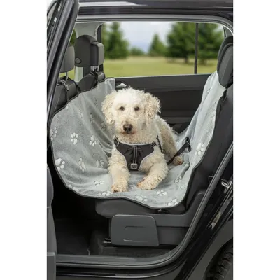 TRIXIE Autoschondecke mit Pfotenmuster und Elastikgurten gegen Verrutschen TRIXIE Autoschondecke mit Pfotenmuster und Elastikgurten gegen Verrutschen