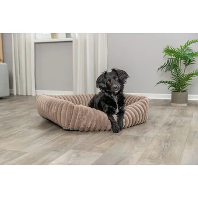 TRIXIE Eckiges Hundebett Lonni aus Plüsch mit Rand in Breitcord-Optik TRIXIE Eckiges Hundebett Lonni aus Plüsch mit Rand in Breitcord-Optik