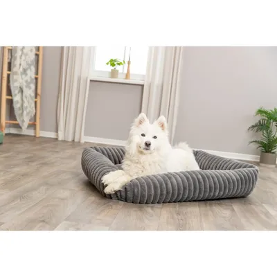 TRIXIE Eckiges Hundebett Lonni aus Plüsch mit Rand in Breitcord-Optik TRIXIE Eckiges Hundebett Lonni aus Plüsch mit Rand in Breitcord-Optik