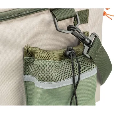 TRIXIE Hundefahrradkorb vorne mit Außentaschen und Schultergurt, beige/grün
