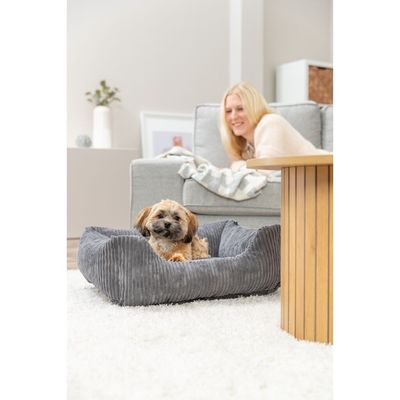 TRIXIE Orthopädisches Cord-Bett für Hunde und Katzen, Memory-Foam