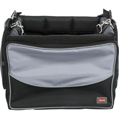 TRIXIE Hundefahrradkorb Front-Box mit Außentaschen und Schultergurt
