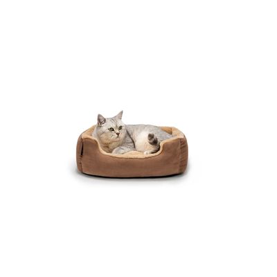 lionto Katzenbett mit Wendekissen, niedrigem Einstieg & rutschfestem Boden