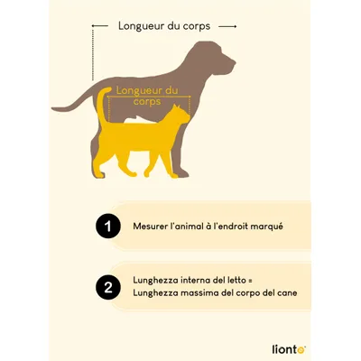 lionto Katzenbett mit Wendekissen, niedrigem Einstieg & rutschfestem Boden