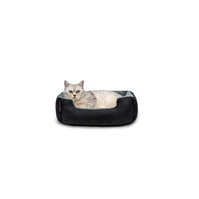 lionto Katzenbett mit Wendekissen, niedrigem Einstieg & rutschfestem Boden