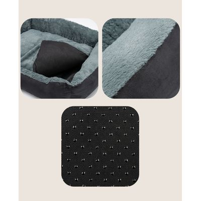 lionto panier pour chat avec coussin réversible et entrée basse