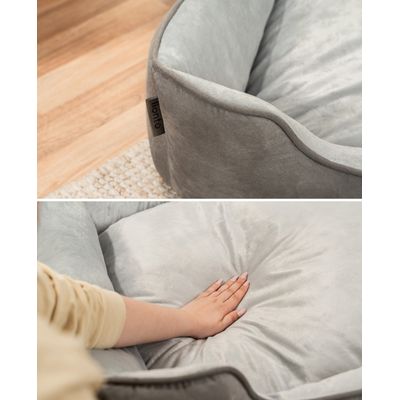 lionto panier pour chat 2-en-1 réversible, doux et facile à nettoyer