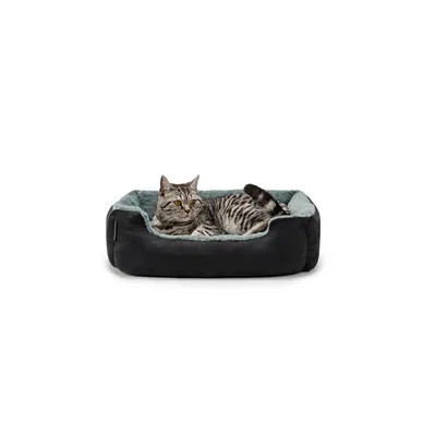 lionto Katzenbett mit Wendekissen, niedrigem Einstieg & rutschfestem Boden