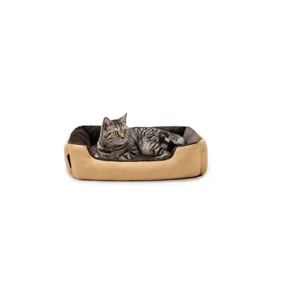 lionto Katzenbett mit Wendekissen, niedrigem Einstieg & rutschfestem Boden lionto Katzenbett mit Wendekissen, niedrigem Einstieg & rutschfestem Boden