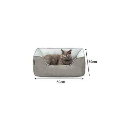 lionto 2-in-1 Katzenbett, wendbar, weich und pflegeleicht