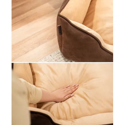 lionto 2-in-1 Katzenbett, wendbar, weich und pflegeleicht