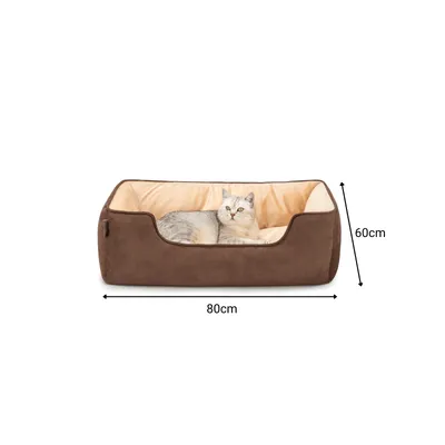 lionto 2-in-1 Katzenbett, wendbar, weich und pflegeleicht