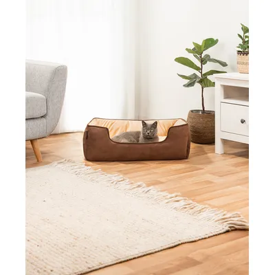 lionto 2-in-1 Katzenbett, wendbar, weich und pflegeleicht
