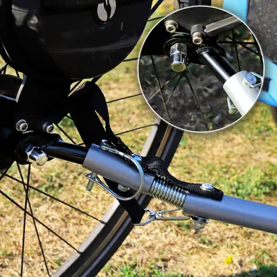 lionto Fahrradanhängerkupplung universal aus Stahl, schwarz lionto Fahrradanhängerkupplung universal aus Stahl, schwarz