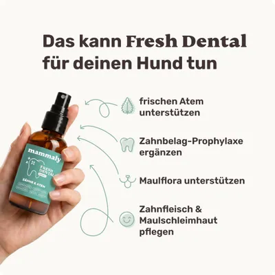 mammaly - Fresh Dental® - Zahnpflege-Spray für Hunde mammaly - Fresh Dental® - Zahnpflege-Spray für Hunde