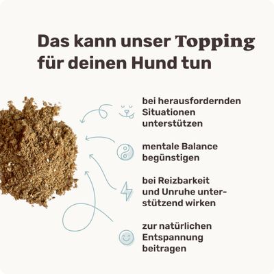 mammaly - Relax Time® Futtertopping - Entspannungs-Pulver für Hunde