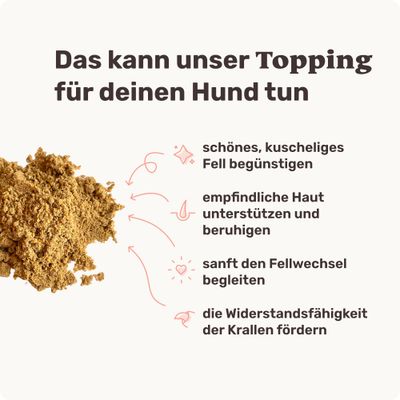 mammaly - Shiny Hair® Futtertopping - Haut- und Fell-Pulver für Hunde
