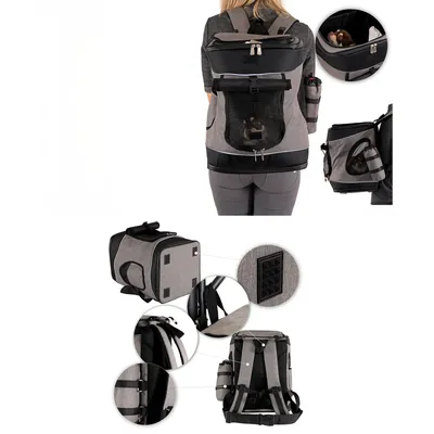 lionto Katzenrucksack wasserabweisend mit Mesh und Regenschutz lionto Katzenrucksack wasserabweisend mit Mesh und Regenschutz