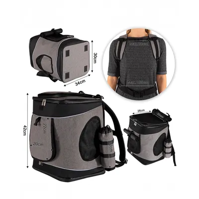 lionto Katzenrucksack wasserabweisend mit Mesh und Regenschutz lionto Katzenrucksack wasserabweisend mit Mesh und Regenschutz