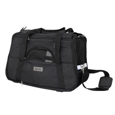 lionto sac de transport pour chat pliable avec filet et bandoulière