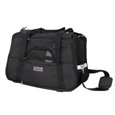 lionto sac de transport pour chat pliable avec filet et bandoulière