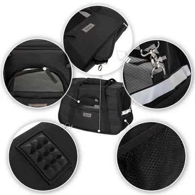 lionto Katzentransporttasche faltbar mit Mesh und Schultergurt lionto Katzentransporttasche faltbar mit Mesh und Schultergurt