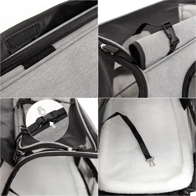 lionto Katzentransporttasche faltbar mit Mesh und Schultergurt lionto Katzentransporttasche faltbar mit Mesh und Schultergurt