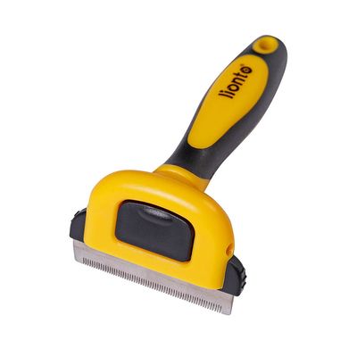 lionto brosse pour chien avec lame amovible en acier inoxydable