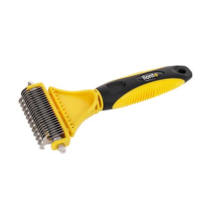 lionto brosse démêlante pour chien avec 12 + 23 lames inox