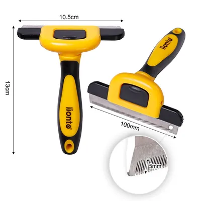 lionto brosse sous-poil pour chien avec lame inox de 10 cm lionto brosse sous-poil pour chien avec lame inox de 10 cm