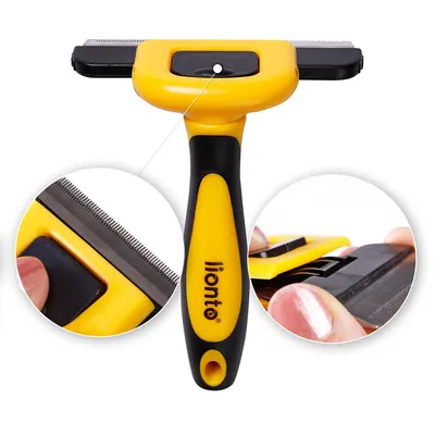 lionto brosse sous-poil pour chien avec lame inox de 10 cm lionto brosse sous-poil pour chien avec lame inox de 10 cm
