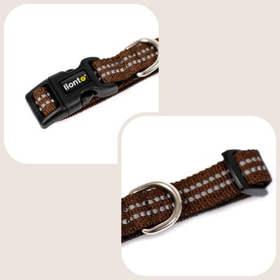 lionto collier pour chat réfléchissant en nylon rembourré néoprène