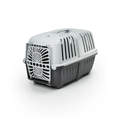 lionto Katzentransportbox aus Kunststoff mit Tragegriff lionto Katzentransportbox aus Kunststoff mit Tragegriff