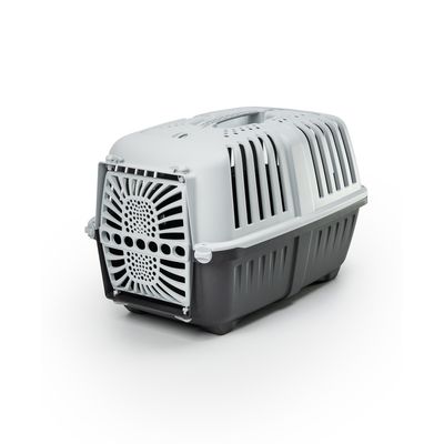 lionto Katzentransportbox aus Kunststoff mit Tragegriff