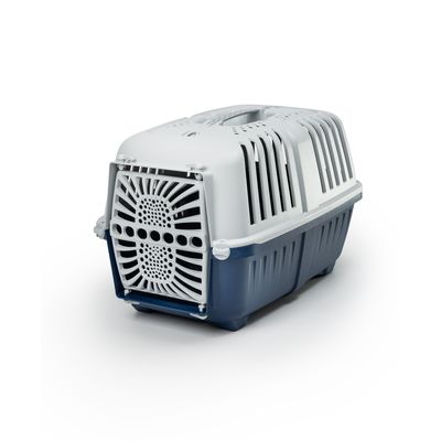 lionto Katzentransportbox aus Kunststoff mit Tragegriff