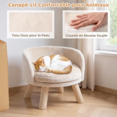 GIANTEX Erhöhtes Tierbett Kiefer, Belastbar Bis 30Kg 42×42×33cm GIANTEX Erhöhtes Tierbett Kiefer, Belastbar Bis 30Kg 42×42×33cm