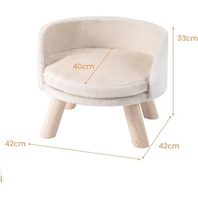 GIANTEX Erhöhtes Tierbett Kiefer, Belastbar Bis 30Kg 42×42×33cm GIANTEX Erhöhtes Tierbett Kiefer, Belastbar Bis 30Kg 42×42×33cm