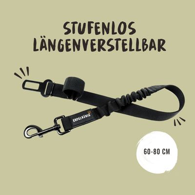 Rudelkönig Sicherheitsgurt Hundegurt fürs Auto mit Rückdämpfer