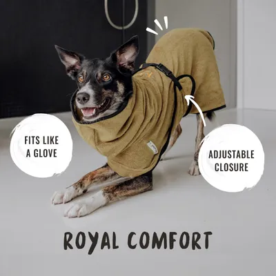 Rudelkönig Peignoir pour chiens en coton Rudelkönig Peignoir pour chiens en coton