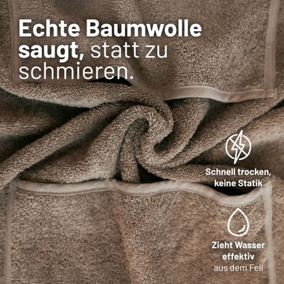 Rudelkönig Hundehandtuch aus Baumwolle saugstark