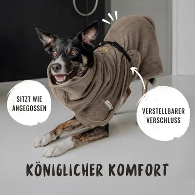 Rudelkönig Peignoir pour chiens en coton Rudelkönig Peignoir pour chiens en coton
