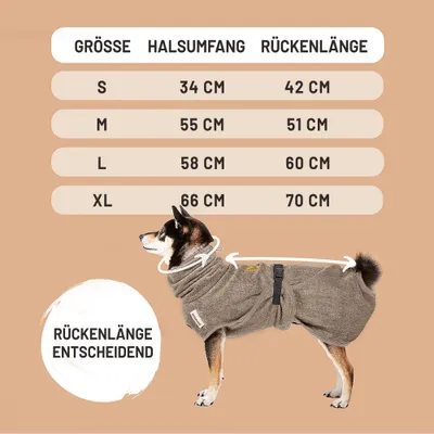 Rudelkönig Peignoir pour chiens en coton Rudelkönig Peignoir pour chiens en coton